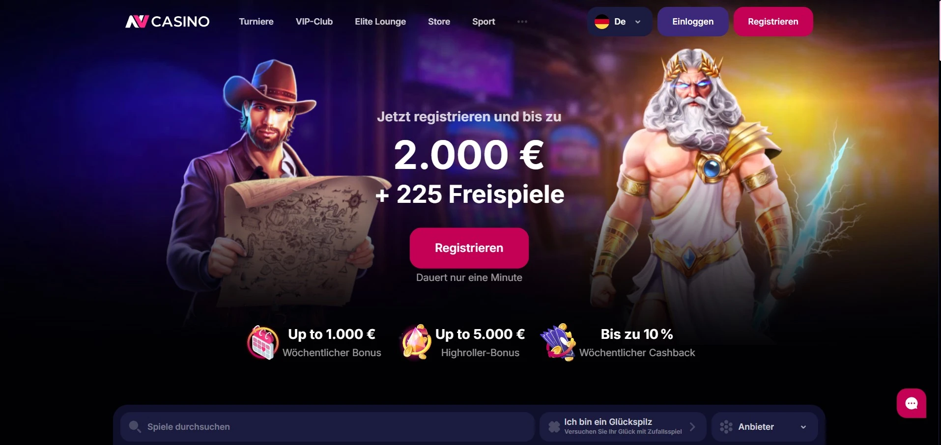 NV Casino main page